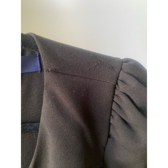 RACHEL Rachel Roy Long Sleeve Black Wrap Knee Length Dress‎ Size Small - Picture 4 of 6